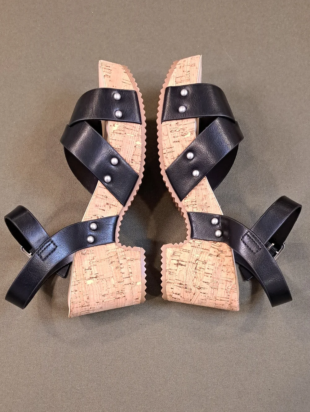 Journee Valentina Platform Sandal - Color: Black - Size: 8.5